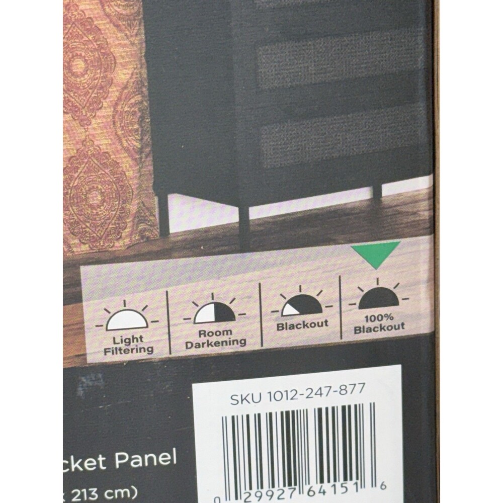 2 PCs Sun Zero Sintra Medallion Russet 40"x84" Polyester 100% Blackout New - Picture 11 of 16